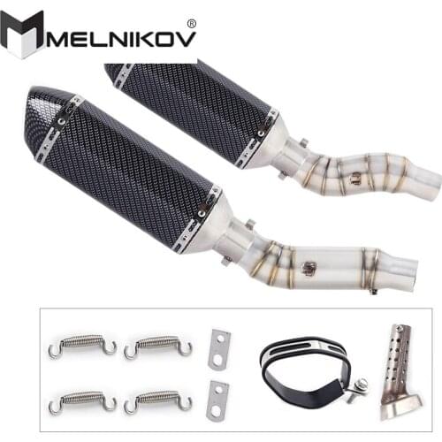 Motorcycle Full System Modified Middle Link Pipe Slip On For Kawasaki Z1000 Z1000SX Z1000R Z1000J Ninja1000 2010-2019 Exhaust