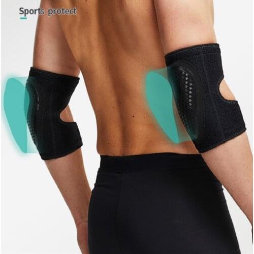 Adjustable Elbow Pads Protector Basketball Tennis Elbow Support Brace Thick Sponge Arm Sleeve Joint Pain Elbow Pad Guard Wrap