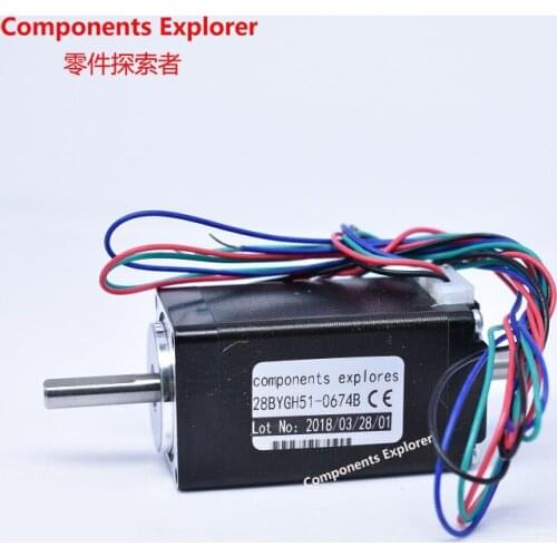 Stepper Motor,Nema11 Double Shaft Stepper Motor 28BYGH51-0674B
