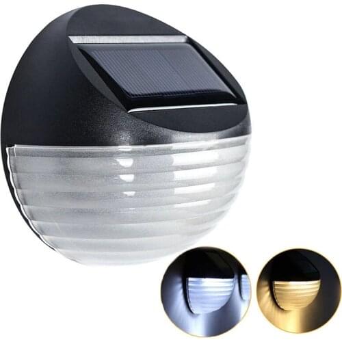 LED Solar Power Wall Mount Light Outdoor Warm White Waterproof Garden Yard Fence Lamp Solar Sconce Wall Light Decor Spotlight