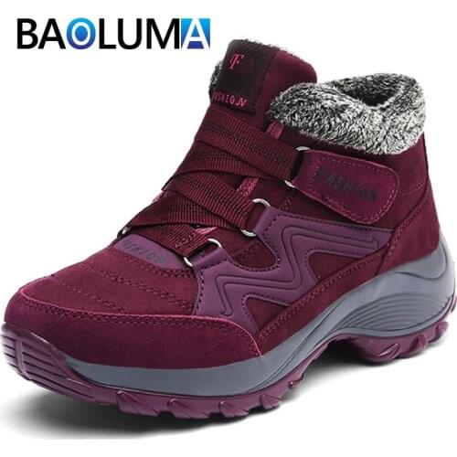 Women Shoes Brand Winter Women Boots Warm Plush Women Snow Boots Waterproof Suede Womens Ankle Boots Sexy Fashion Boots Women