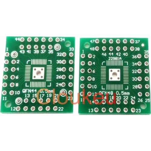 10Pcs Adapter plate QFN48 QFN44 QFP48 QFP44 PQFP LQFP QFN conversion DIP conversion board 0.5mm pitch