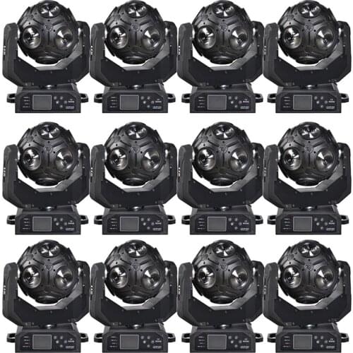 12pcs/lot 4in1 LED 12x20W RGBW Football Moving Head Light Infinite Rotation Great Show DJ Disco Party Beam Stage Lighting Effect