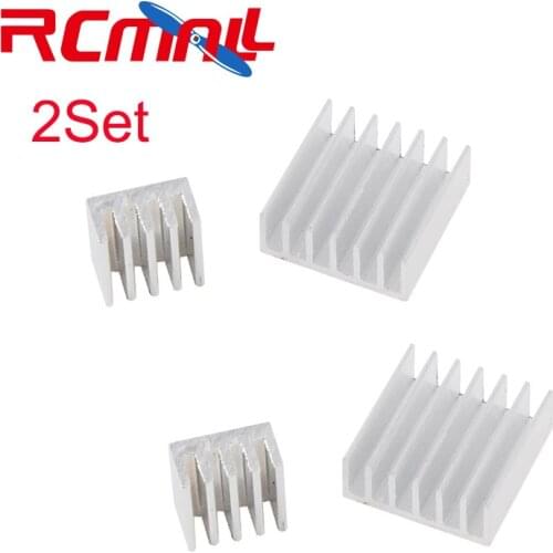 2Set RasPi Aluminum Heatsink RPI Heat Sink Kit Set Protect OverClocking for Raspberry Pi 3 Model 2pcs/set FZ0501B