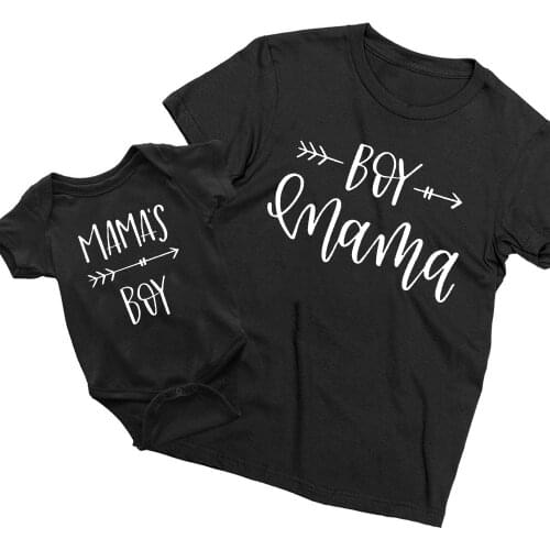 2021 Mom and Son Matching Clothes Family Look Summer Shirts Mama Little Boy Baby Bodysuit Rompers + Mommy Tshirt Set