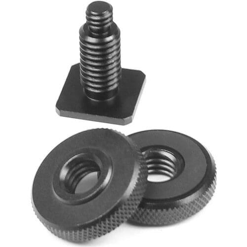 3/8" to 1/4" Inch Adapter Screws Nut Mount Tripod DSLR Rig Cage Flash MIC Holder with Phone Clip for Gopro Action Cameras