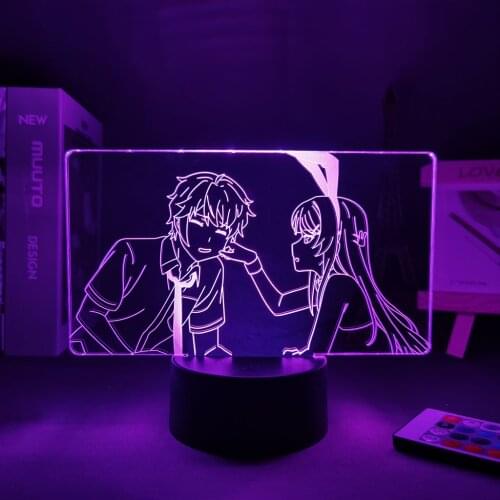 Anime Usb lamp Waifu Mai Sakurajima Child nightlight Gift for Friend Bunny Girl Decoration Bedroom Anime Gift eid mubarak