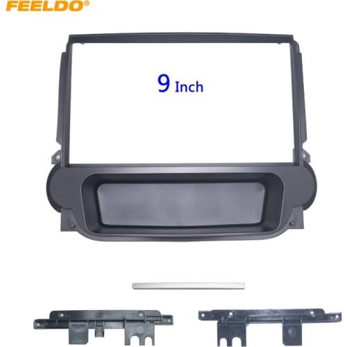 FEELDO Car 2Din Radio Stereo Fascia Frame for Chevrolet Malibu 9” Big Screen CD/DVD Player Face Dash Mount Trim Kit #HQ6582