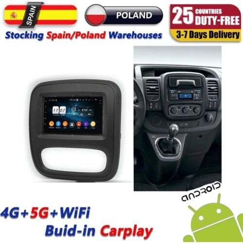128GB Rom Car Radio Stereo For OPEL Vivaro 2014 Android 10 For Renault Trafic 2015 Multimedia GPS Navigation Carplay Head Unit