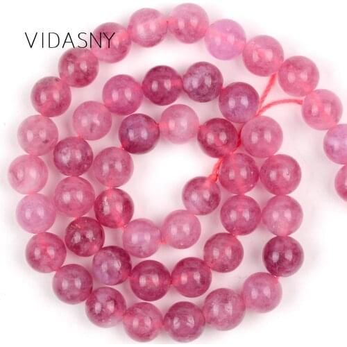 Natural Stone Beads Strawberry Quartz Round Loose Beads For Jewelry Making Diy Bracelet Necklace Accessories 6/8/10mm 15"