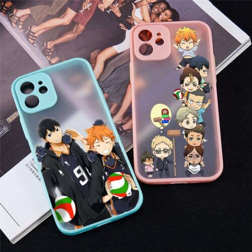 Volleyball Boy Haikyuu Anime Phone Case Transparent for Iphone 6 6s 7 8 Plus 11 12 Mini Pro Max X Xs Xr SE20 Hard PC Back Cover