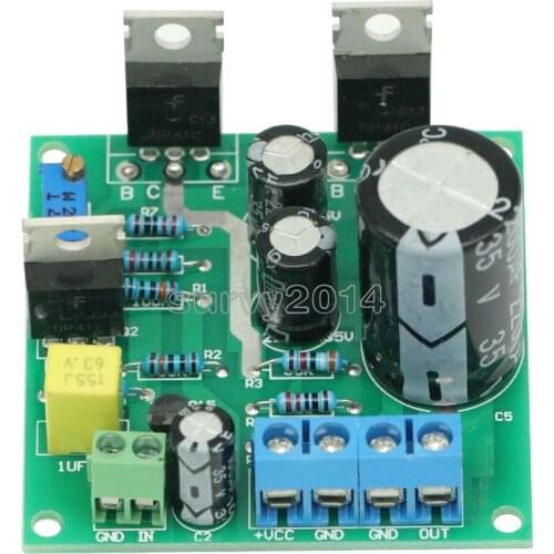 DC 12V-30V 24V Mini 1969 TIP41C 1 CH Amplifier Assemble Board Pure Class A Sealed multi-turn adjustable resistance Module