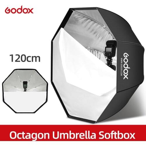 Godox light Softbox 120cm 47in Portable Octagon Softbox Umbrella Brolly Reflector for Speedlight Flash