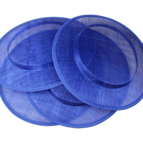 31CM Royal Blue Sinamay Fascinator Base Big Size Hats DIY Fascinator Hair Accessories Cocktail 6Pieces/LotMYQH26RO Free Shipping