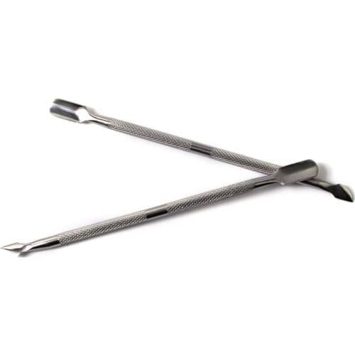 Nail Tools Cuticle Pusher Stainless Steel Clippers Trimmers Spoon Pusher Remover Cutter Silver