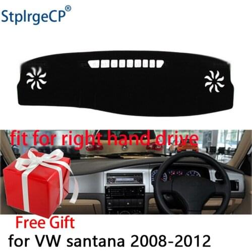 Car Dashboard Cover Mat for Volkswagen santana 2008-2012 Right Hand Drive Dashmat Pad Dash Mat Covers Dashboard Accessories