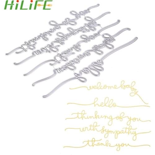 Metal Cutting Dies Scrapbooking Creative Words Stencils Die Cuts Photo Greeting Card Making Dies Album Paper Art Card Embossing