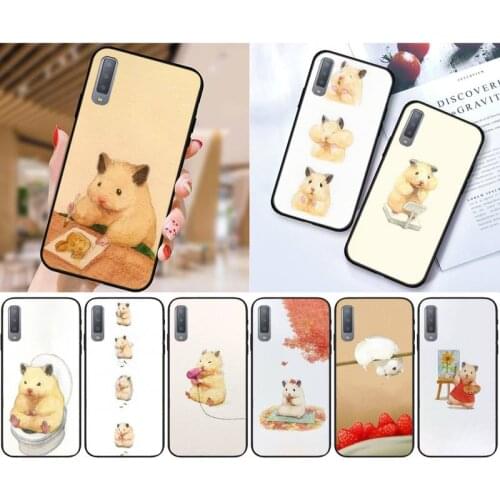 Zororong Cute Hamster Art Phone Case For Samsung Galaxy S10 20 Note10 20 A30 50 70 71 Plus Ultra