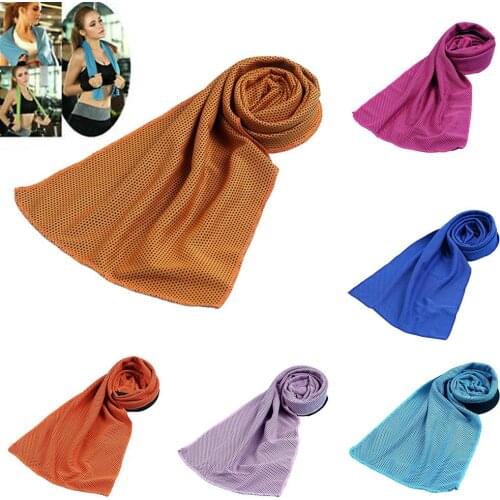 Reusable Portable Outdoor Sport Towel Fitness Yoga Chill Cooling Towel Ice Face Quick-Dry Cold Towel Super evaporative, feels