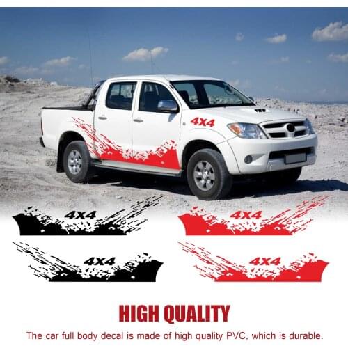 4PCS Car Styling Sticker 4x4 Off-Road Vehicle Sticker Reflective Car Full Body Sticker Durable Car Scratch Decal Paster 190x50cm