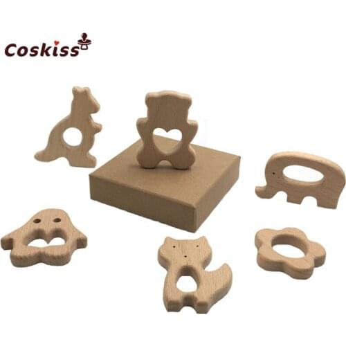 Organic Baby Teether Wooden Teether Natural Teething Grasping Toy Baby Shower Gift Toddler Teether Newborn Baby Teether Gift