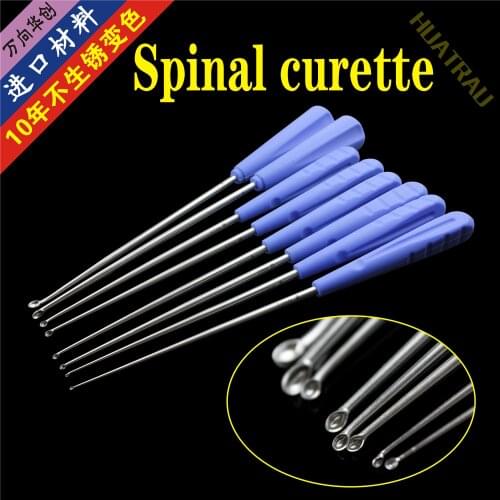 Orthopaedic instruments medical spinal curette cervical curette lumbar fusion hanging spoon bone curette bone scraping