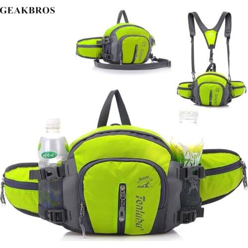 5L Waist Bag Outdoor Sports Running Bicycle Cycling Backpack Shoulder Pack Men Women Hiking Camping Bike Riding Bottle Pack