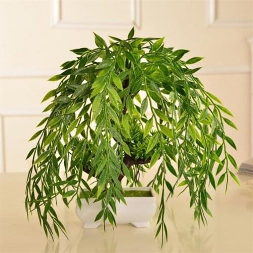 Welcome greeting pine plant potted plants small bonsai desktop fake flowers creative plants home decorations ornaments