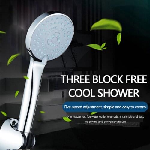 Bath Shower Adjustable 5 Modes Adjustable Jetting Shower Head Water Saving Handheld Bathroom SPA Shower Bath Head