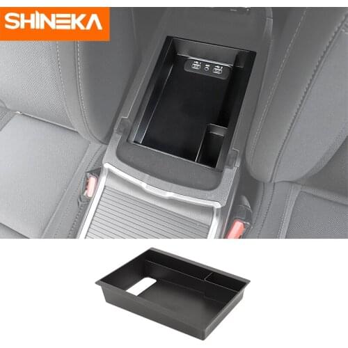 SHINEKA Stowing Tidying For Dodge Charger 2015+ Car Armrest Box Storage Box Organizer Tray Accessories For Dodge Charger 2015