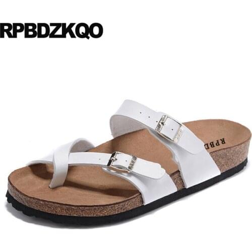 Water Flat Slides Mens Sandals 2021 Summer Outdoor White Slippers Fashion Open Toe Brown Casual Slip On Waterproof Beach Shoes