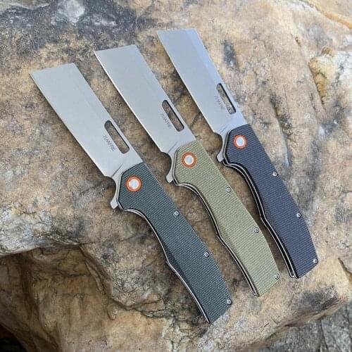 High hardness TUNAFIRE folding knife High-end linen (Micarta) outdoor fishing and hunting strategy tool EDC knife