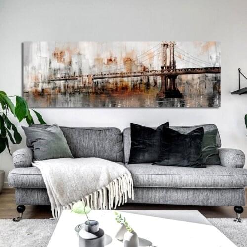 Modern Abstract George Washington Bridge Canvas Painting Poster and Prints Wall Art Scandinavian Cuadros for Living Room Decor