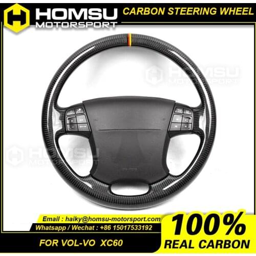 Custom alcantar led carbon fiber LED steering wheel For volvo 09 year xc60 racing wheel convertible