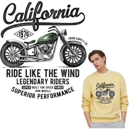 DIY iron on transfers for clothing thermal stickers patches motorcycle patch iron on heat transfer stripes for clothes parches