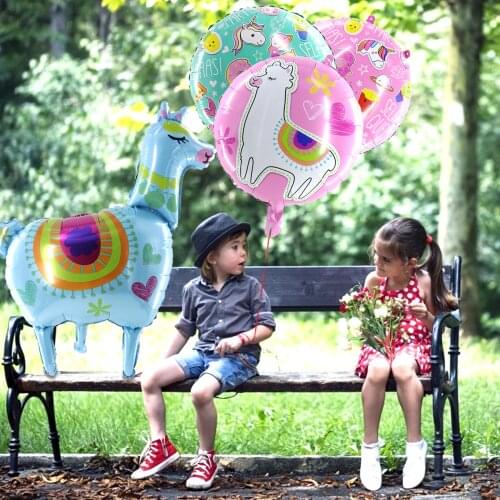 1pcs Cartoon Llama Aluminum Foil Balloon Animal Alpaca Air Balloon For Birthday Baby Shower Mexican Fiesta Luau Party Supply