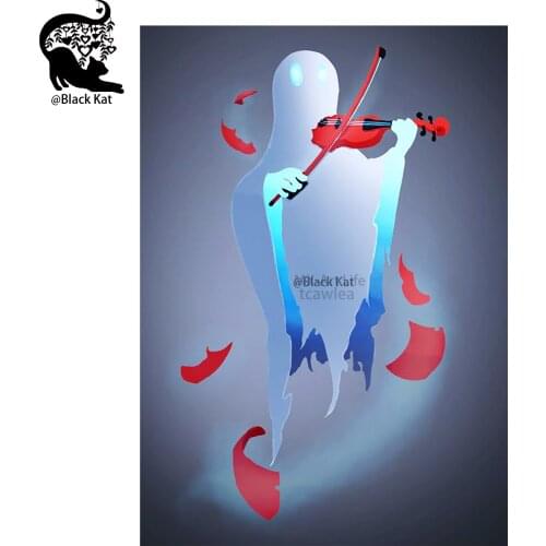 Halloween Ghost Violinist Cutting Dies for Scrapbooking Craft Violin Musician Metal Stencil Embossing Die Cuts