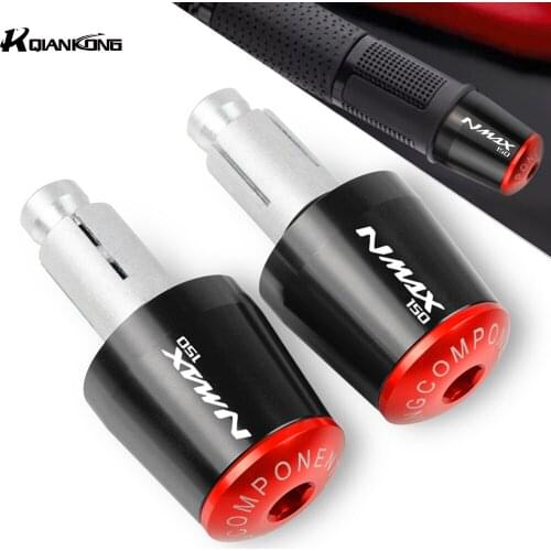 NMAX150 LOGO Motorcycle Handlebar Grip Ends Weights Anti Vibration Silder Plug For Yamaha NMAX 150 2014 2015 2016 2017 2018 2019