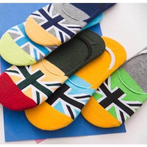 Cotton women low ankle boat socks invisible silicon gel slipper girl boy hosiery 1pair=2pcs ws143