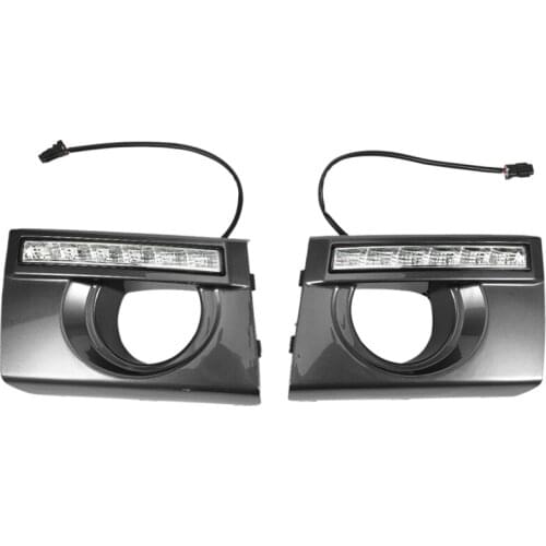 1 Pair Car Daytime Running Light DRL LED Daylight Fog Lamp Cover For Hyundai Tucson 2005-2009