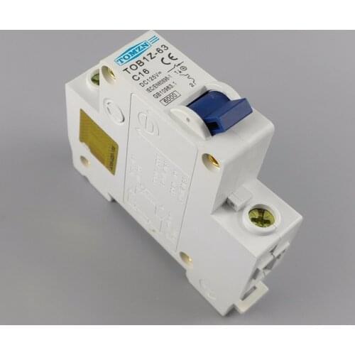 1P 16A DC 125V Circuit breaker MCB C curve