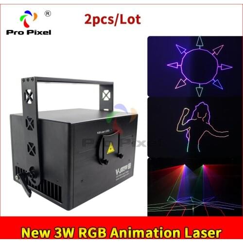 Laser 3w 2PCS ILDA animation rgb dj lights dmx multi color disco laser light rgb animation laser show