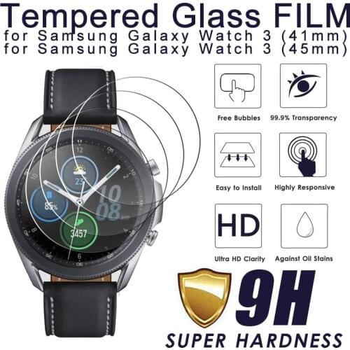 2020 New Tempered Glass Screen Protector For Samsung Galaxy Watch 3 45mm 41mm 9h Protective Glass Film fit for Galaxy Watch 3