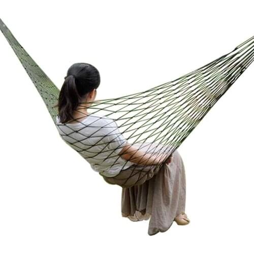 240x80cm Nylon Nets Single Hammock With Straps Light Simple Hammock Easily Portable