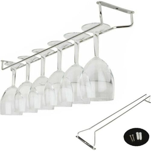 27/35 / 55cm Wine Glass Hanger Rack Stemware Home Bar Pub Holder Stainless Steel