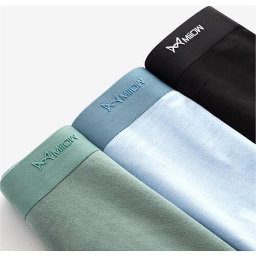 3PCS mens underwear graphene antibacterial non-marking boxer shorts anti-mite shorts