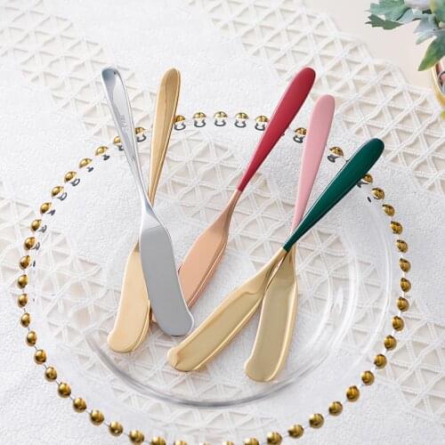 304Stainless Steel Cheese Dessert Spreaders Butter Knife Fruit Fork Westen Cutlery Breakfast Tool Tableware