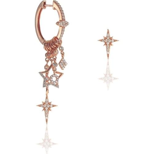 925 sterling Silver Pole Star Model Luck Earrings Screw Elegant Quality Wink Attractive 2021 Trend Fashion Style New Jewelry accessories Model