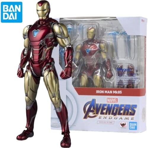 Bandai Marvel Movie Avengers Endgame Ironman Mk85 S. H. Figuarts Doll Iron Man Mark 85 Action Figure Collect Model Kids Boy Toys