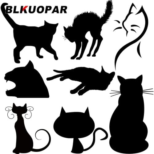 BLKUOPAR for Halloween Cat Car Stickers Scratch-Proof Fashionable Decals Anime Personality Windshield Caravan Trunk Decor